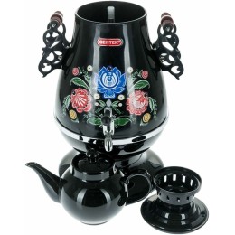 Электросамовар CENTEK CT-0091 B (черн+рисунок), 4.0л, 2300Вт, поддерж.t + LED индикатор