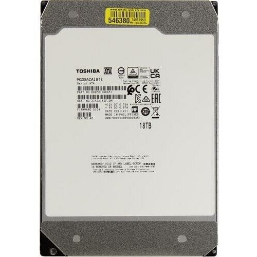 Жесткий диск HDD Server TOSHIBA (3.5'', 10TB, 256MB, 7200 RPM, SATA 6 Gb/s)