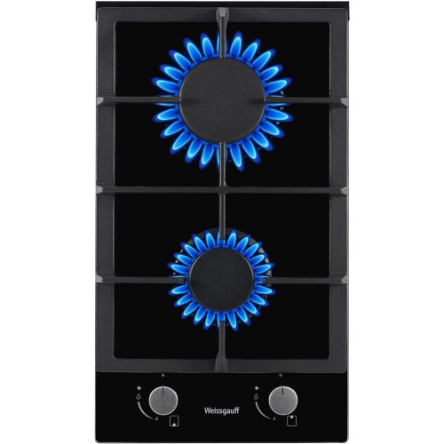 Газовая варочная поверхность WEISSGAUFF HGG 320 BGh Домино 30 см, черная