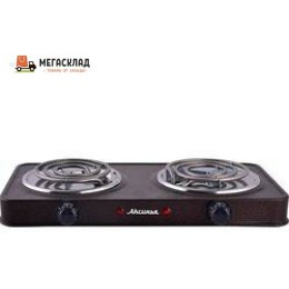 Плита электрическая АКСИНЬЯ КС-007 спираль двухконфорочная коричневая (6): (РОССИЯ)