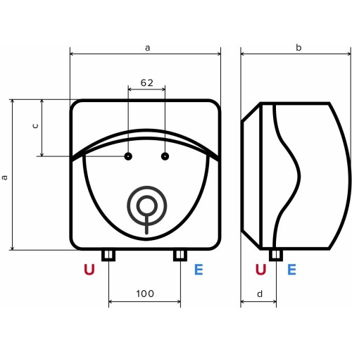 Водонагреватель ARISTON ABS ANDRIS LUX 6 OR  6л 1500Вт вертикальный