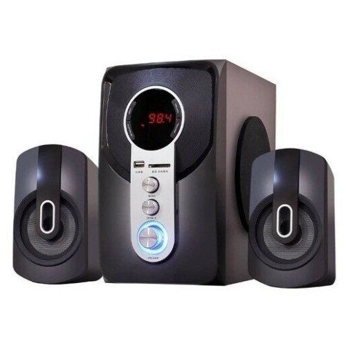 Мультимедийная акустическая  система GINZZU GM-405  2.1 с Bluetooth. Выходная мощность (RMS) 40 Вт. Диапазон воспроизводимых частот: 40Гц - 20КГц. Встроенный аудио-плеер: SD-card, USB-flash до 32 ГБ. FM радио: 87.5МГц - 108.0МГц. Вход AUX: стерео вход (2R