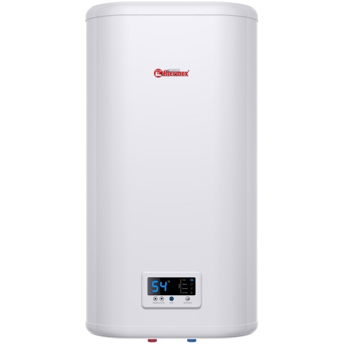 Водонагреватель THERMEX Flat Plus IF 50V (PRO) накопительный электрический 50 л потребляемая мощность 2 кВт (220 В) электронное управление магниевый анод (2 шт.) вертикальный монтаж на стену с нижней подводкой (½') максимальная температура нагрева вод