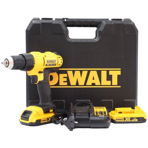 Дрель-шуруповерт DeWalt DCD771D2-KS 18Вт аккум. патрон:быстрозажимной (кейс в комплекте)