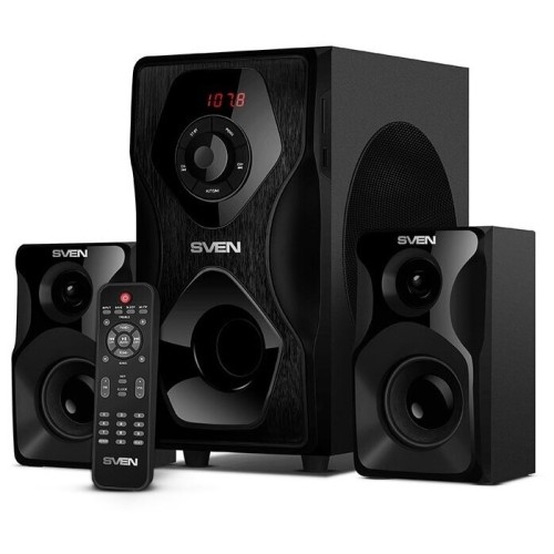 Акустическая система   SVEN AC MS-2055, черный (55Вт, FM-тюнер, USB/SD, дисплей, ПДУ, Bluetooth)
