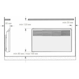 Конвектор ENSTO EPHBE05PR  FinnHeat,эл.термост, 500Вт