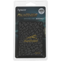 Накопитель SSD Apacer 480GB AS340 AP480GAS340G-1 2.5" SATA 6Gb/s, 550/450, MTBF 1.5M, TLC, 280TBW, RTL