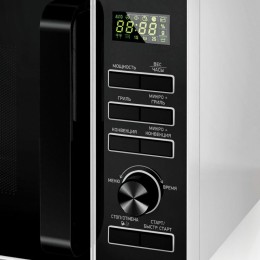Микроволновая печь BBK 25MWC-992T/WB белый/черный25 литров гриль+конвекция, тактовое упр., автоматические программы приготовления, 900 Вт, решетка для гриля в комлекте, функция защиты от детей Safe Lock