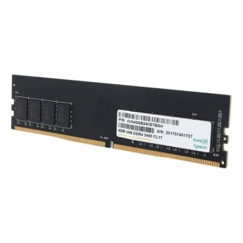 Память Apacer 4GB DDR4  2666  EL.04G2V.KNH Non-ECC, CL19, 1.2V, AU04GGB26CQTBGH, 1R, 512x8, RTL