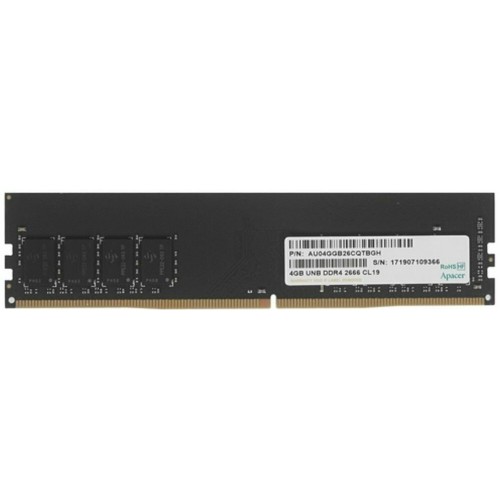 Память Apacer 4GB DDR4  2666  EL.04G2V.KNH Non-ECC, CL19, 1.2V, AU04GGB26CQTBGH, 1R, 512x8, RTL