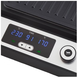 Гриль KITFORT КТ-1636 1800Вт серебристый