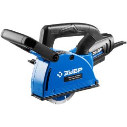 Штроборез ЗУБР ЗШ-П30-1400 ПСТК  глуб. 30 мм, 125 мм, подключ. пылесоса, плавн пуск, 1400 Вт, кейс