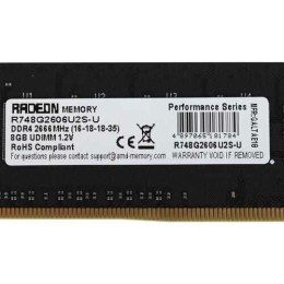 Память AMD 8GB DDR4 2666MHz DIMM R7 Performance Series Black R748G2606U2S-U Non-ECC, CL16, 1.2V, RTL