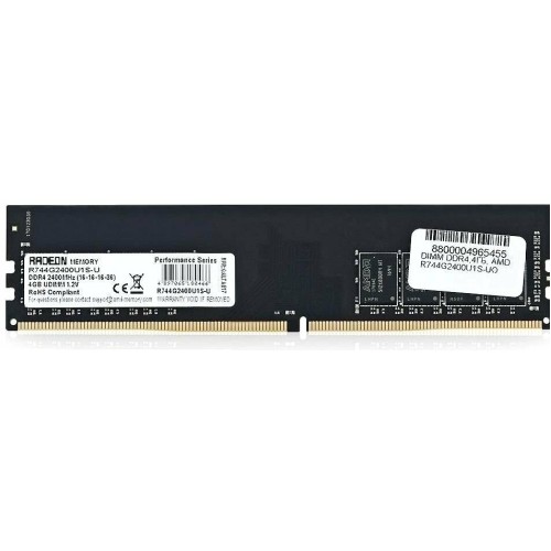Модуль памяти 4GB AMD Radeon™ DDR4 2400 SO DIMM R7 Performance Series Black R744G2400S1S-U Non-ECC, CL16, 1.2V, RTL