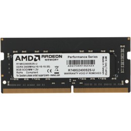 Память AMD 8GB DDR4 2400MHz SO DIMM R7 Performance Series Black R748G2400S2S-U Non-ECC, CL16, 1.2V, RTL