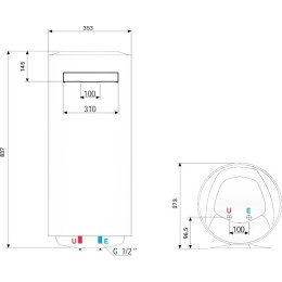 Водонагреватель эл. Ariston BLU1 ECO ABS PW 50 V SLIM