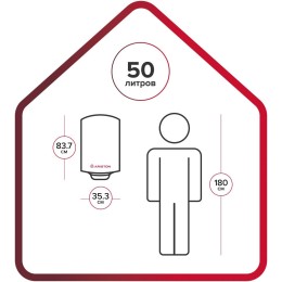 Водонагреватель эл. Ariston BLU1 ECO ABS PW 50 V SLIM