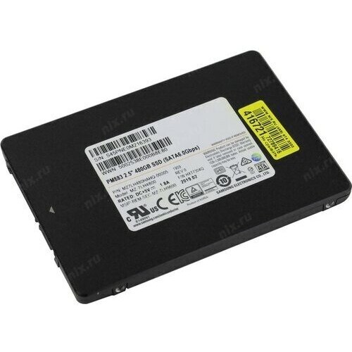 Твердотельный накопитель Samsung SSD 480GB PM883 2.5" 7mm SATA 6Gb/s TLC R/W 550/520 MB/s R/W 98K/25K IOPs