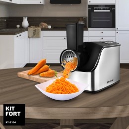 Мясорубка KITFORT КТ-2104 1800Вт серебристый/черный