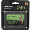 Накопитель SSD 240GB ADATA SU630SS Client SSD ASU630SS-240GQ-R SATA 6Gb/s, 520/450, IOPS 30/65K, MTBF 1.5M, 3D QLC, 50TBW, RTL