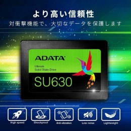 Накопитель SSD 240GB ADATA SU630SS Client SSD ASU630SS-240GQ-R SATA 6Gb/s, 520/450, IOPS 30/65K, MTBF 1.5M, 3D QLC, 50TBW, RTL