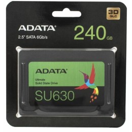 Накопитель SSD 240GB ADATA SU630SS Client SSD ASU630SS-240GQ-R SATA 6Gb/s, 520/450, IOPS 30/65K, MTBF 1.5M, 3D QLC, 50TBW, RTL