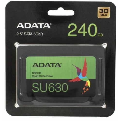 Накопитель SSD 240GB ADATA SU630SS Client SSD ASU630SS-240GQ-R SATA 6Gb/s, 520/450, IOPS 30/65K, MTBF 1.5M, 3D QLC, 50TBW, RTL