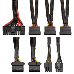 Блок питания 400W Exegate 400NPX, ATX, SC, black, 12cm fan, 24p+4p, 6/8p PCI-E, 3*SATA, 2*IDE, FDD + кабель 220V с защитой от выдергивания