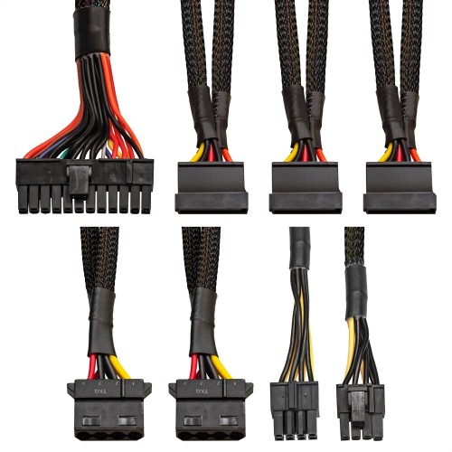 Блок питания 400W Exegate 400NPX, ATX, SC, black, 12cm fan, 24p+4p, 6/8p PCI-E, 3*SATA, 2*IDE, FDD + кабель 220V с защитой от выдергивания