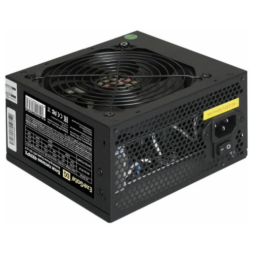 Блок питания 400W Exegate 400NPX, ATX, SC, black, 12cm fan, 24p+4p, 6/8p PCI-E, 3*SATA, 2*IDE, FDD + кабель 220V с защитой от выдергивания