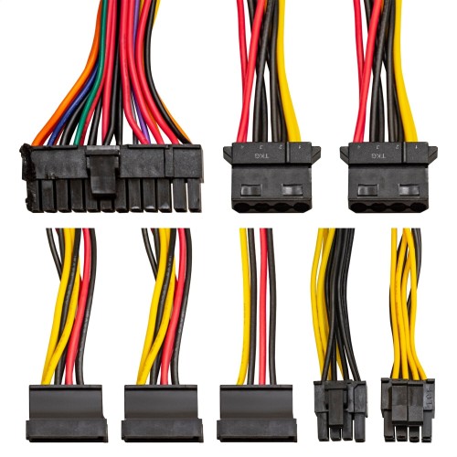 Блок питания 450W Exegate UN450, ATX, SC, 12cm fan, 24p+4p, 6/8p PCI-E, 3*SATA, 2*IDE, FDD + кабель 220V с защитой от выдергивания