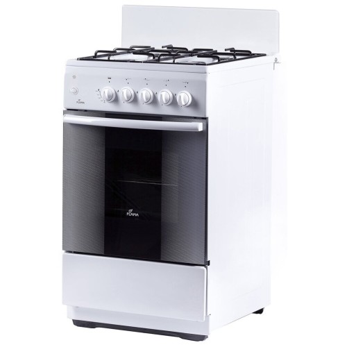 Комбинированная плита FLAMA AK 1416 W белый (без крышки) реш.эмаль