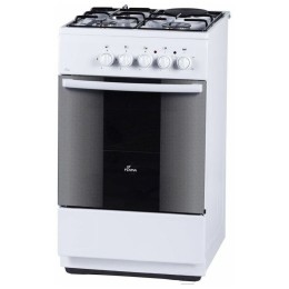 Комбинированная плита FLAMA RK 23-105 W белый (без крышки) реш.эмаль