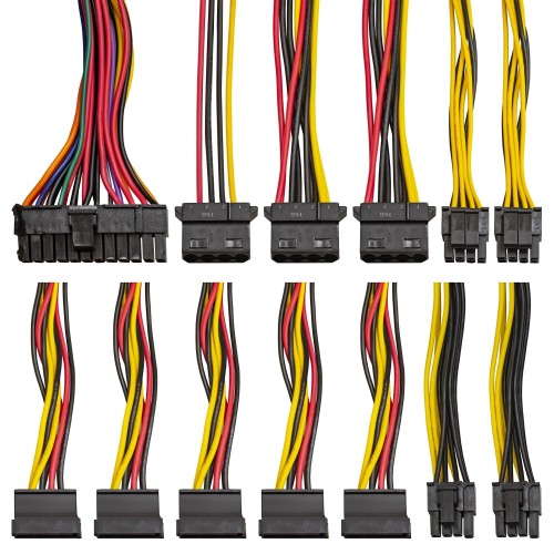 Блок питания 600W Exegate 600NPXE(+PFC), ATX, SC, black, 12cm, 24p+(4+4)p,6/8p PCI-E,4SATA, 3IDE, FDD + кабель 220V с защитой от выдергивания