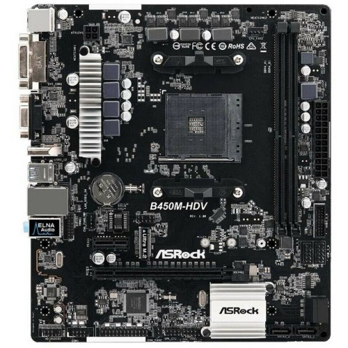 Материнская плата ASRock B450M-HDV R4.0 AMD B450 SAM4 mATX