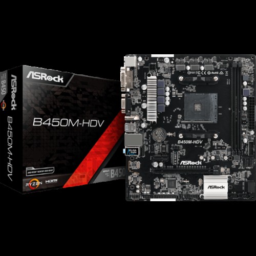 Материнская плата ASRock B450M-HDV R4.0 AMD B450 SAM4 mATX