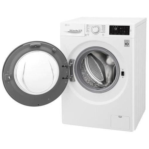Стиральная машина LG F2J6TN0W 8кг, отжим: 1200об/мин, класс стирки: A, класс отжима: B, дисплей, защита от детей, цвет: белый