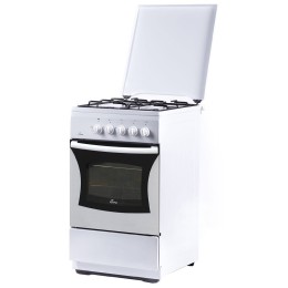 Газовая плита FLAMA FG 24023 W белый (металлическая крышка) реш.эмаль