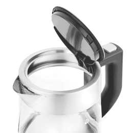 Электрочайник KITFORT КТ-647 1л. 2200Вт нержавеющая сталь/черный (корпус: стекло)