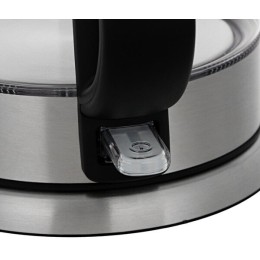 Электрочайник KITFORT КТ-647 1л. 2200Вт нержавеющая сталь/черный (корпус: стекло)