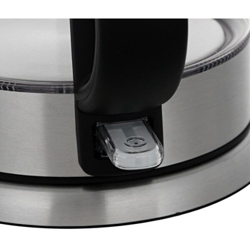 Электрочайник KITFORT КТ-647 1л. 2200Вт нержавеющая сталь/черный (корпус: стекло)