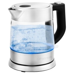 Электрочайник KITFORT КТ-647 1л. 2200Вт нержавеющая сталь/черный (корпус: стекло)