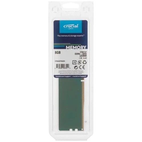 Память Crucial 8GB DDR4 3200MHz (PC4-25600) CL22 SR x8 Unbuffered DIMM 288pin