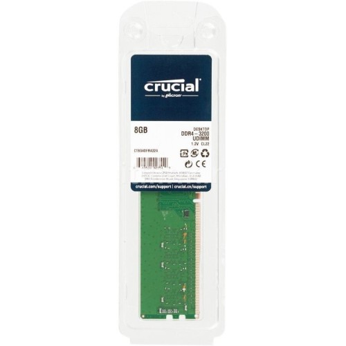 Память Crucial 8GB DDR4 3200MHz (PC4-25600) CL22 SR x8 Unbuffered DIMM 288pin