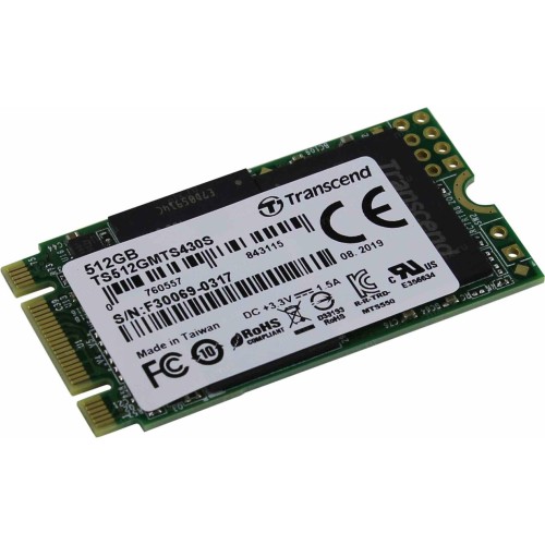 Твердотельный накопитель Transcend 512GB M.2 SSD MTS 830 series (22x80mm) R/W: 560/520