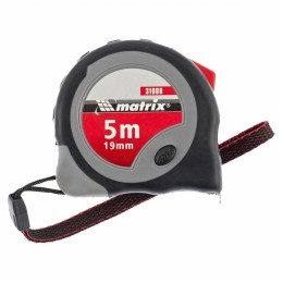 Рулетка MATRIX 31088  continuous fixation 5мх19мм обрезиненный корпус плавная фиксация