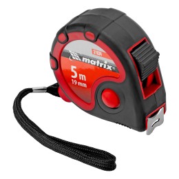 Рулетка MATRIX 31034  status 3 fixations 5мх19мм двухкомпонентный корпус 3 фиксации ленты