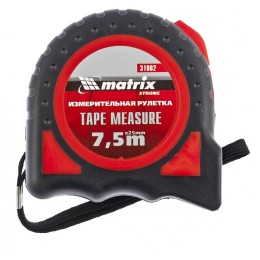 Рулетка MATRIX 31082  strong 7.5мх25мм обрезиненный корпус