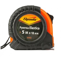 Рулетка SPARTA 31312  elastica 5 мх18мм обрезиненный корпус