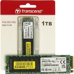 Твердотельный диск 1TB Transcend MTE110S, 3D TLC NAND, M.2 2280,PCIe Gen3x4, DRAM-less